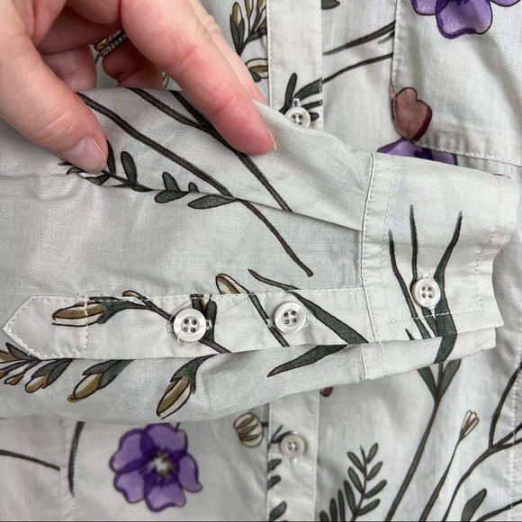 Orvis Womens Long Sleeve Button Down Top Size S Floral Lightweight Hiking Cotton - Picture 7 of 16